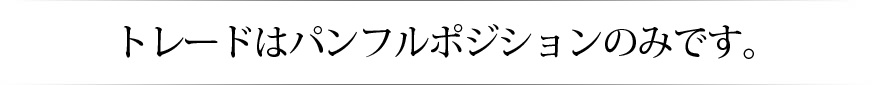 トレードはパンフルポジションのみです